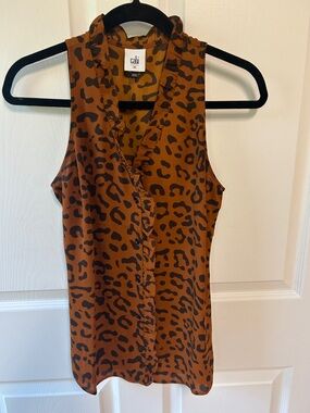 Cabi Skin Take Two Top #8042 Leopard Print Sz XS Like New